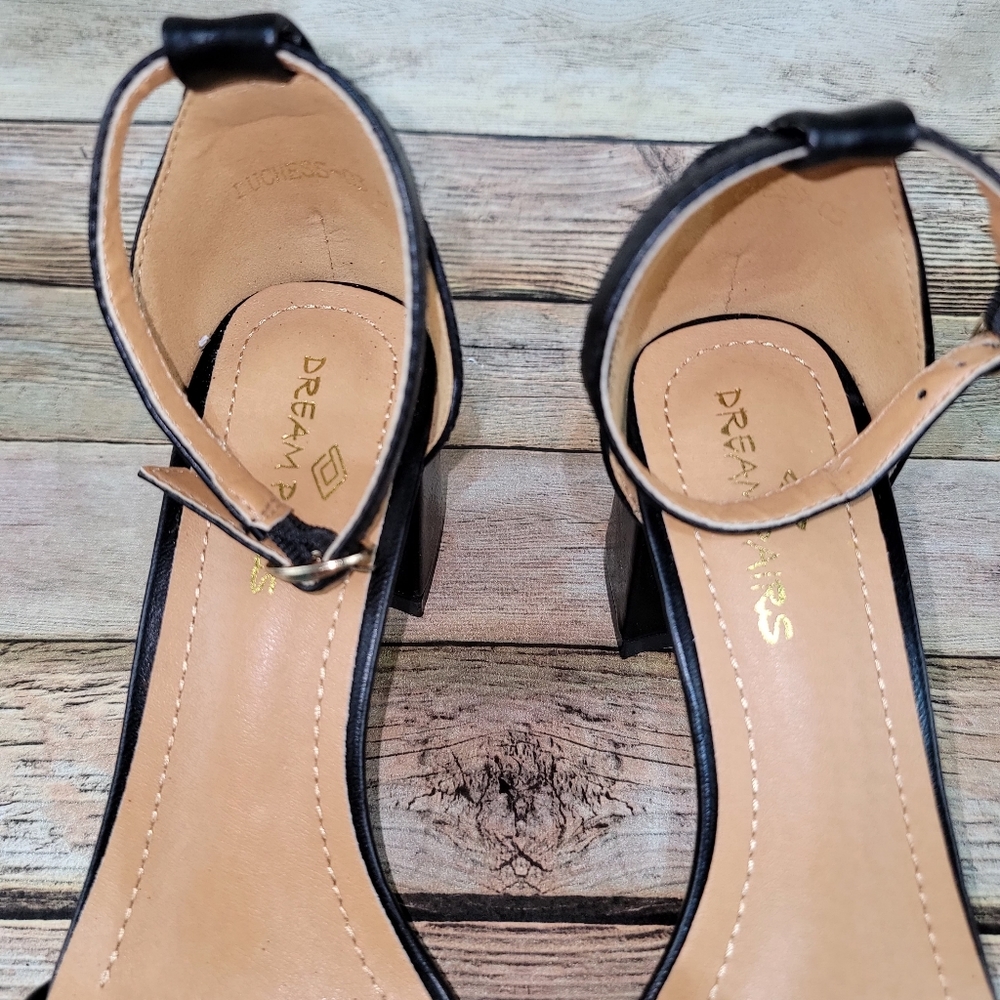 Dream pairs black chunky heel sandals 5 - Picture 3 of 7